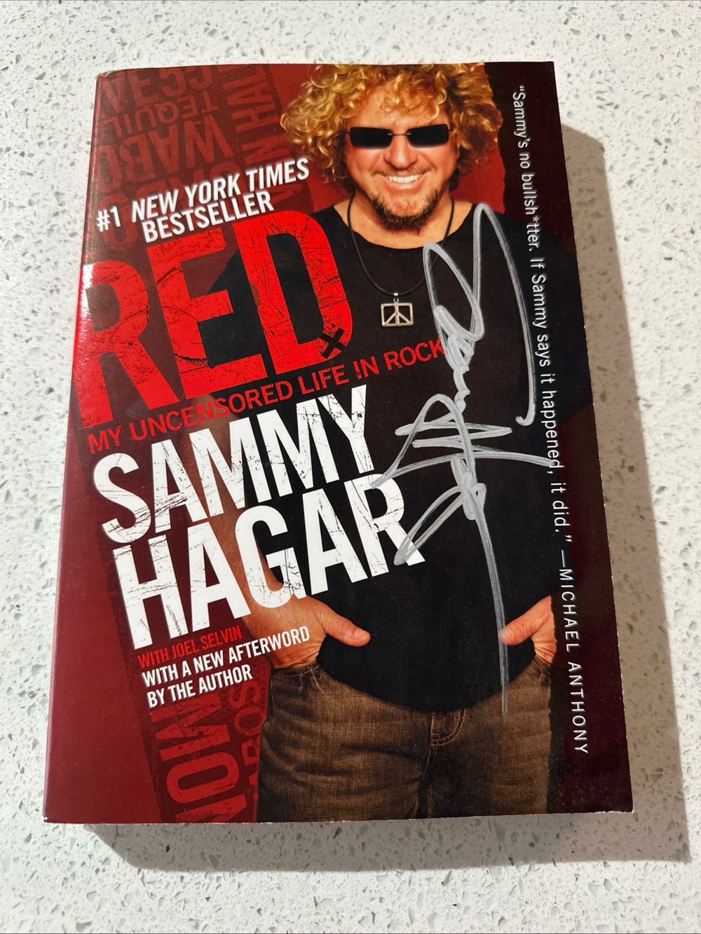 Sammy Hagar Autographed Red Book